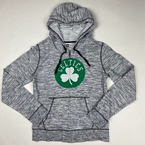 Boston Celtics New Era Hoodie Women's Medium Gray Full Zip